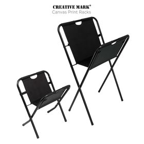 Creative Mark Black Canvas Folding Print Rack