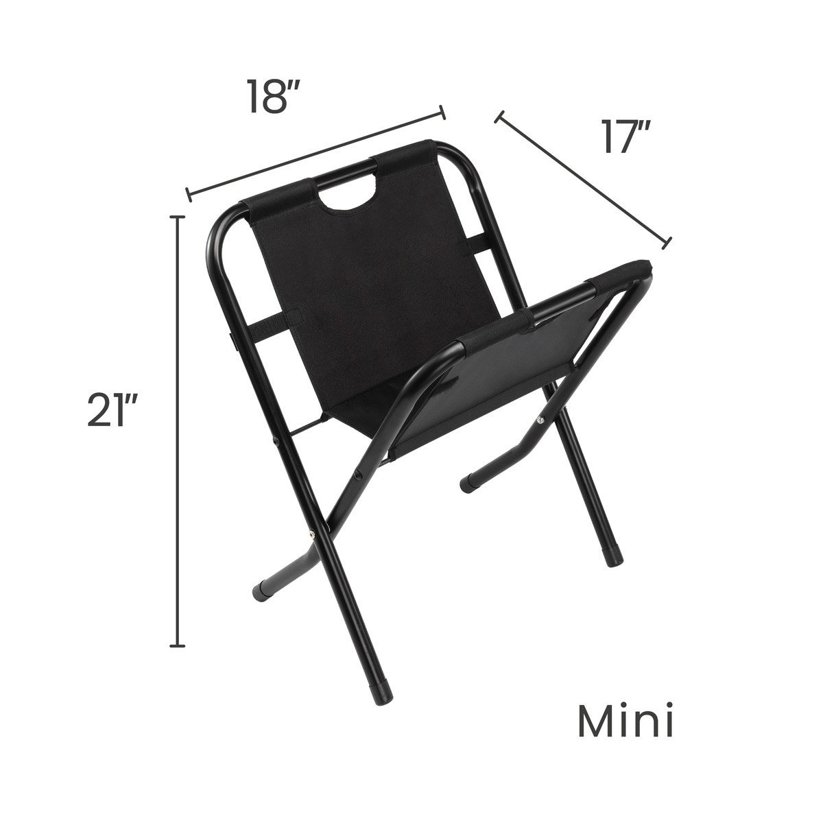 Creative Mark Black Canvas Folding Print Rack