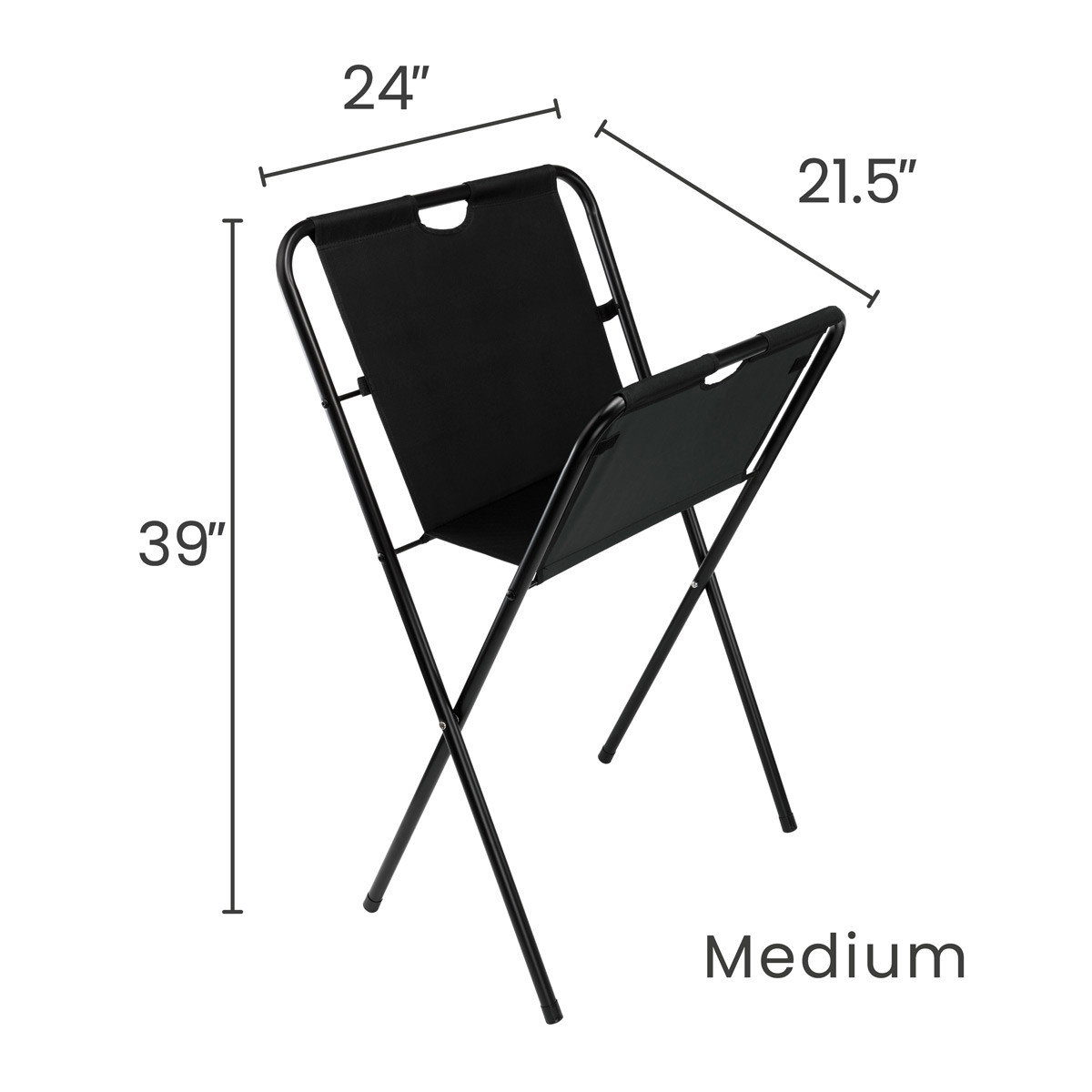 Creative Mark Black Canvas Folding Print Rack
