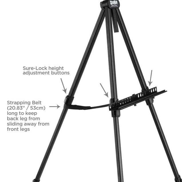 SoHo Aluminum Plein Air Easel in Black - (89495) SoHo Aluminum Plein Air Easel in Black - (89495)