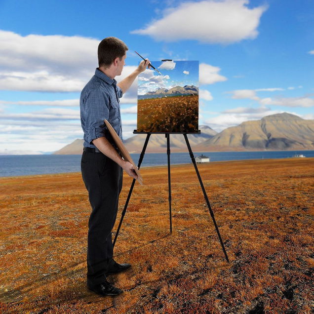 SoHo Aluminum Field Easel in Black SoHo Aluminum Field Easel in Black