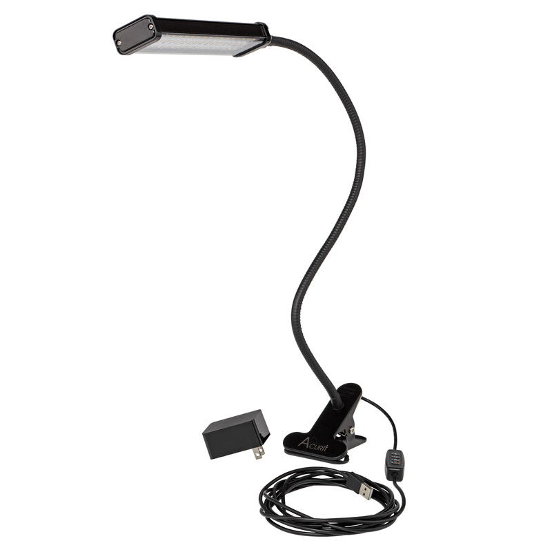 Acurit LED Clip-On Lamp Black - (90401)