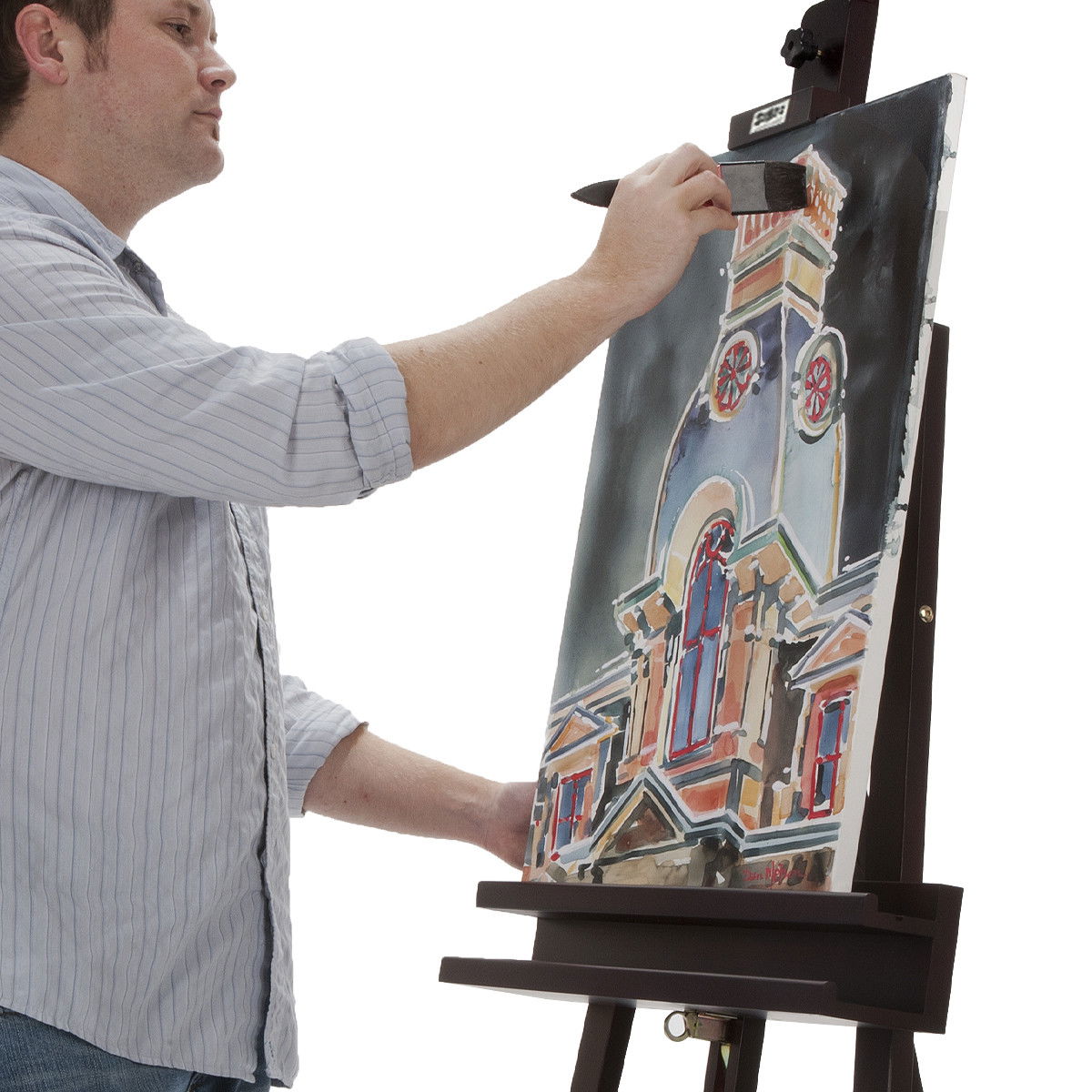 SoHo Urban Artist 1 Mahogany A-Frame Easel - (87222)