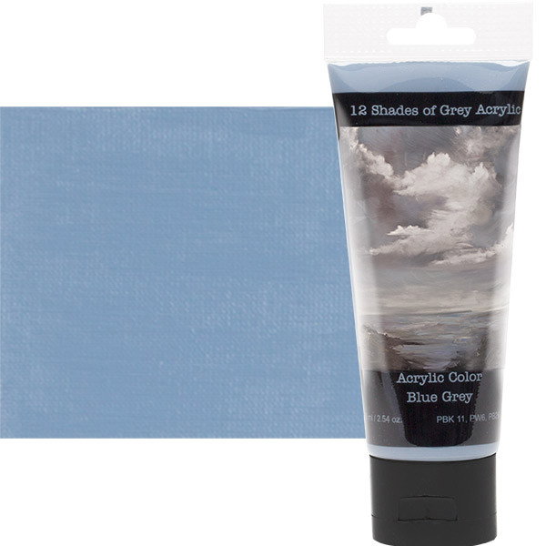 12 Shades of Grey Acrylic Paint Blue Grey 75ml Tube - (88300)