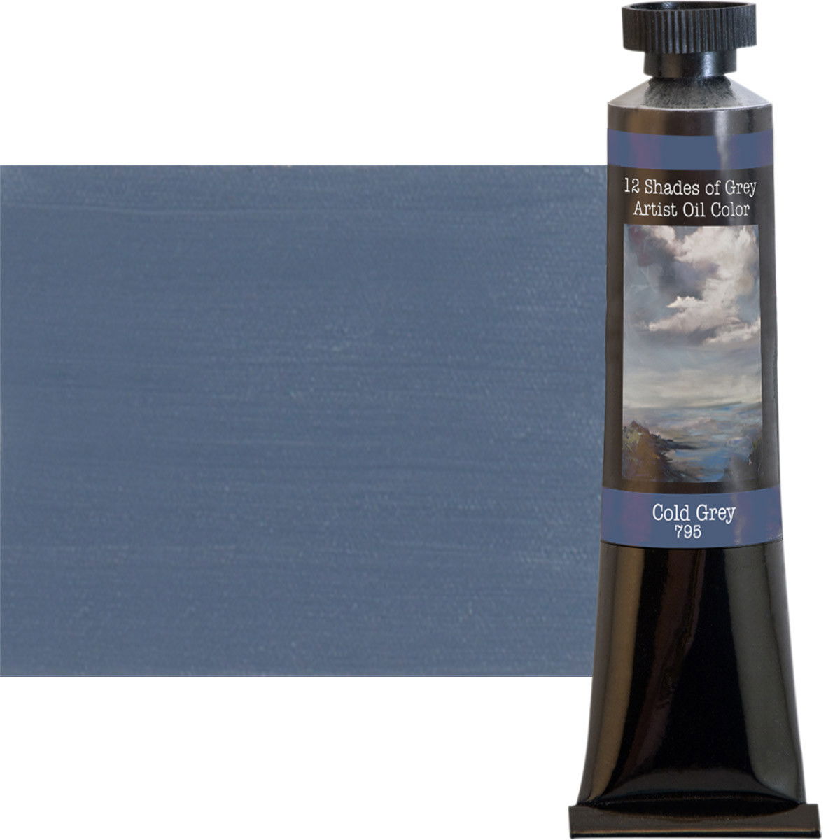 12 Shades of Grey Oil Color Cold Grey 50ml Tube - (88315)