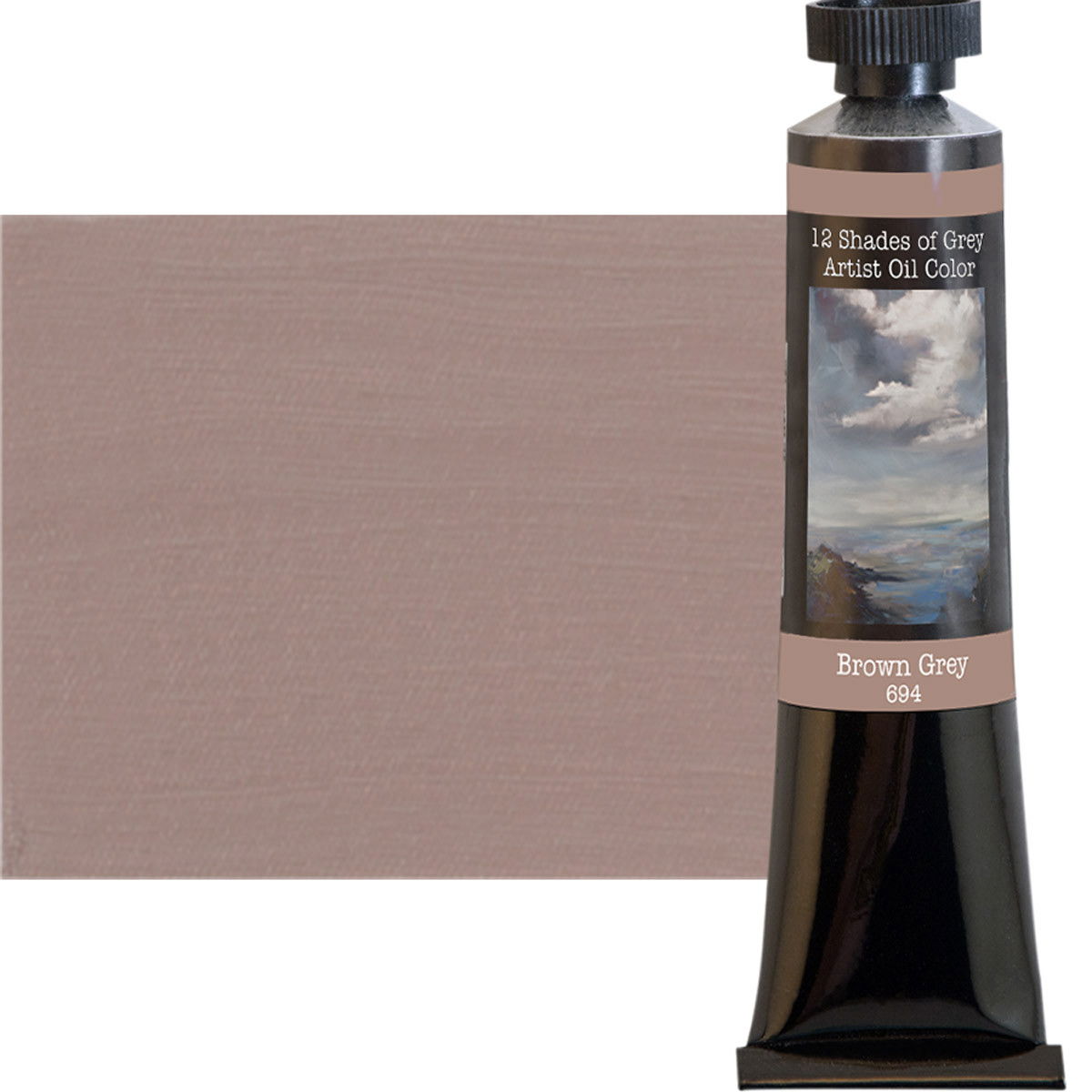 12 Shades of Grey Oil Color Brown Grey 50ml Tube - (88314)