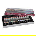 12 Shades of Grey Oil Color Set of (12) 12mL Tubes