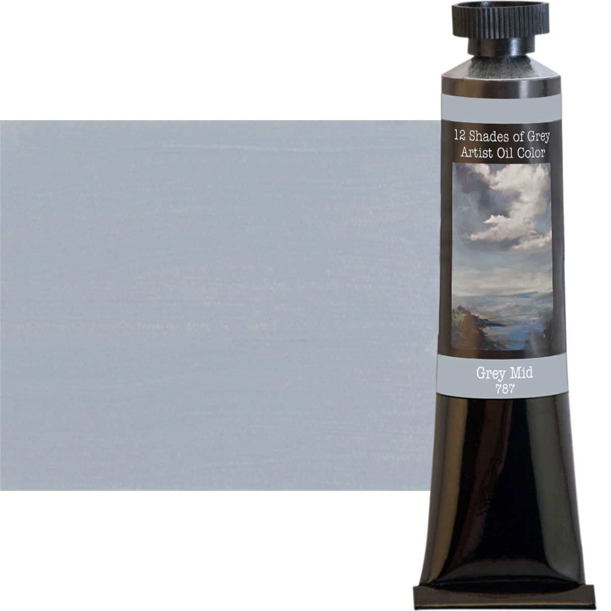 12 Shades of Grey Oil Color Grey Mid 50ml Tube - (88317)