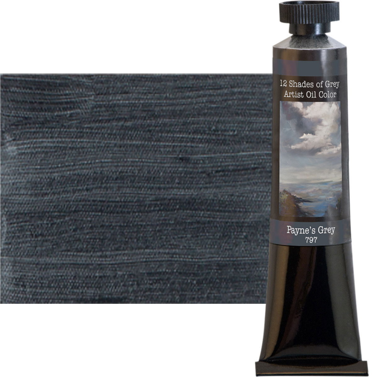 12 Shades of Grey Oil Color Paynes Grey 50ml Tube - (88320)
