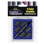 Creative Inspirations Water Soluble Graphite 6 Pan Set with Mini Brush