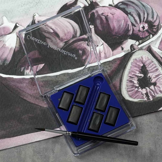 Creative Inspirations Water Soluble Graphite 6 Pan Set with Mini Brush Creative Inspirations Water Soluble Graphite 6 Pan Set with Mini Brush