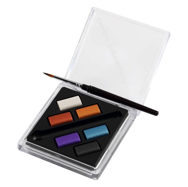 Creative Inspirations Watercolor Metallic 6 Pan Set with Mini Brush Creative Inspirations Watercolor Metallic 6 Pan Set with Mini Brush