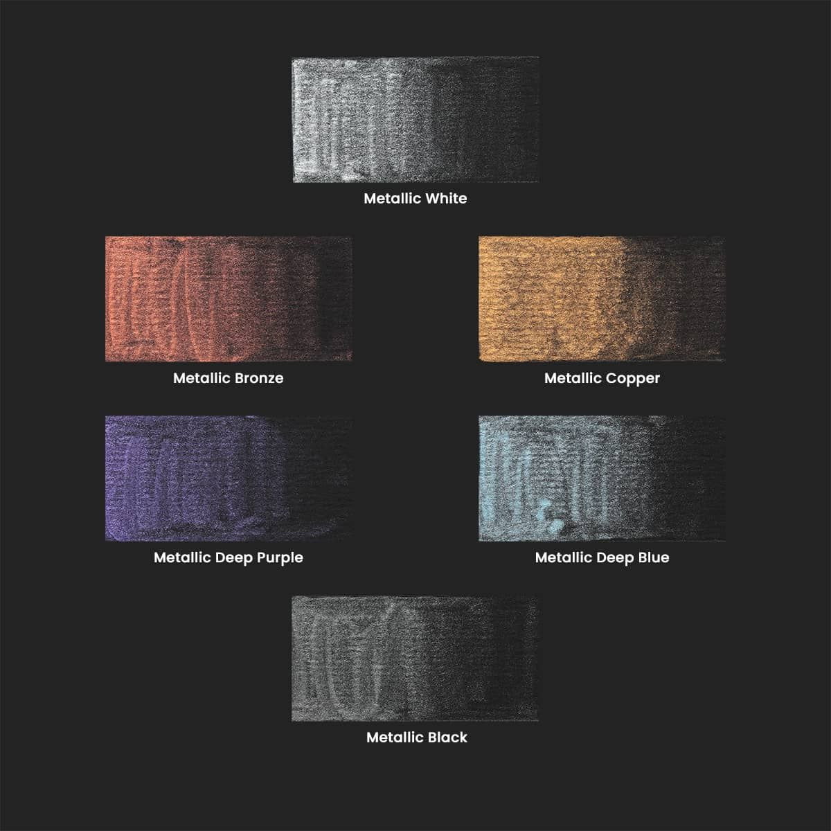 Creative Inspirations Watercolor Metallic 6 Pan Set with Mini Brush