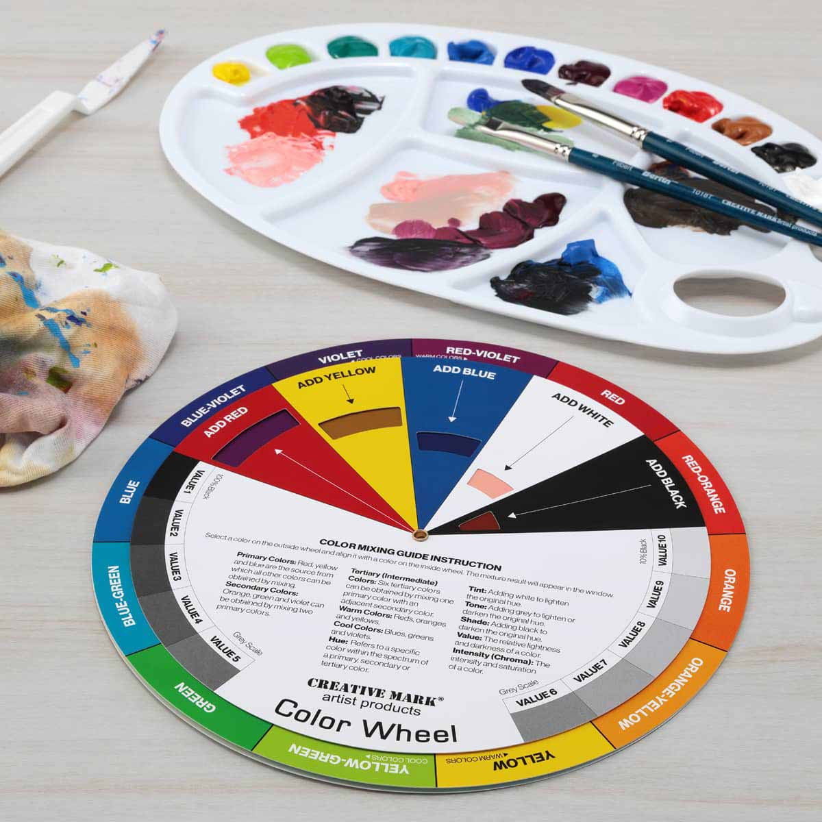 Creative Mark Color Wheel Mixing Guide 9.25" Diameter - (91863)