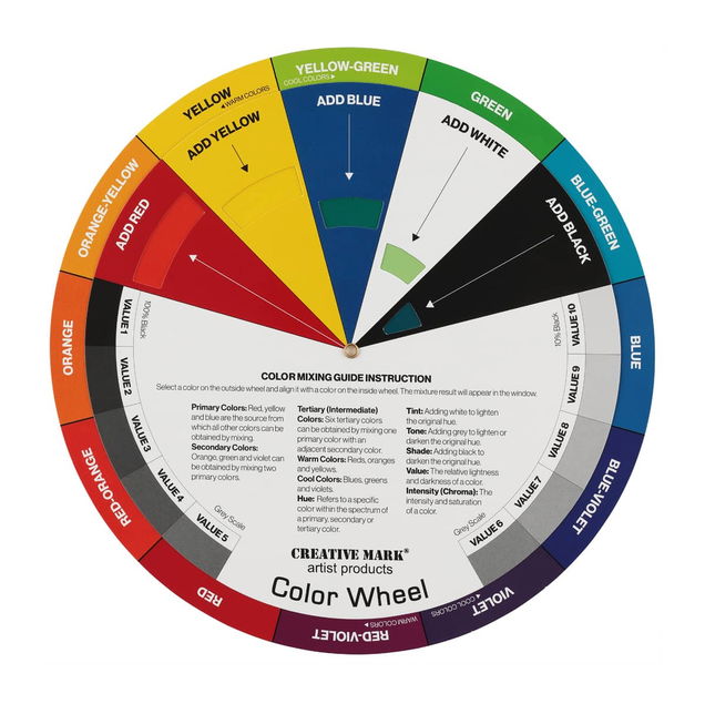 Creative Mark Color Wheel Mixing Guide 9.25" Diameter - (91863) Creative Mark Color Wheel Mixing Guide 9.25" Diameter - (91863)