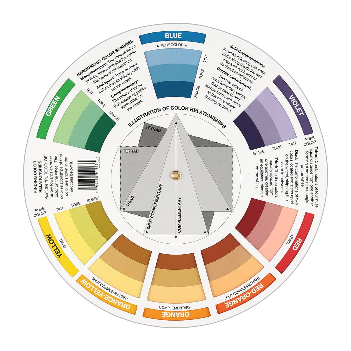 Creative Mark Color Wheel Mixing Guide 9.25" Diameter - (91863)