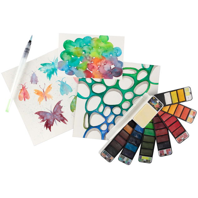 Creative Mark Fan-Pan Watercolor Set of 42 Thin Pans with Water Brush Creative Mark Fan-Pan Watercolor Set of 42 Thin Pans with Water Brush