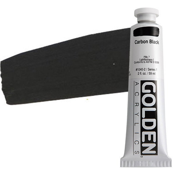 Golden Heavy Body Acrylic 2 oz. Carbon Black - (39091)