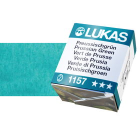 Lukas 1862 Watercolor Prussian Green Half Pan - (V11626)
