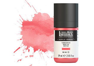 Liquitex Acrylic Gouache 2oz Fluorescent Red - (200029682)