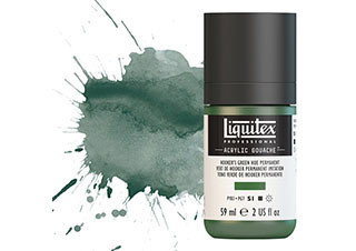 Liquitex Acrylic Gouache 2oz Hooker's Green Hue Permanent - (200029685)