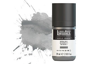 Liquitex Acrylic Gouache 2oz Neutral Grey 5 - (200029693)