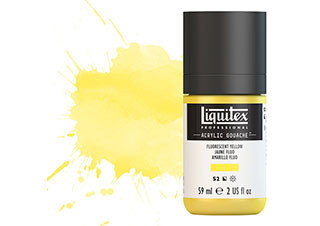 Liquitex Acrylic Gouache 2oz Fluorescent Yellow - (200029684)
