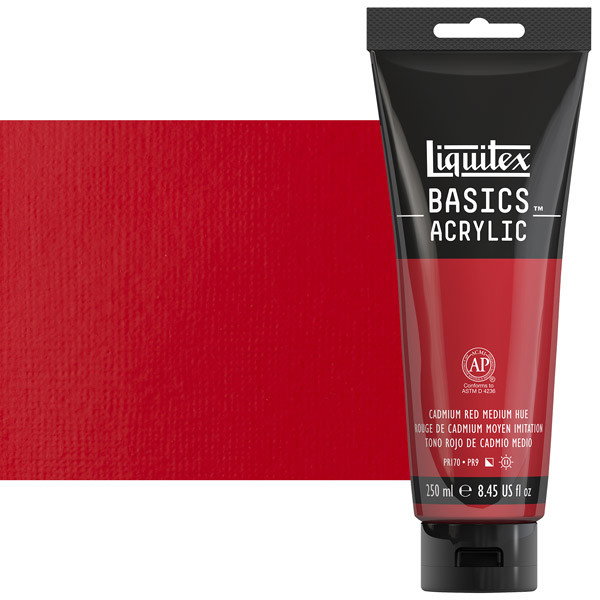 Liquitex Basics 250ml Tube Cadmium Red Medium - (77798)