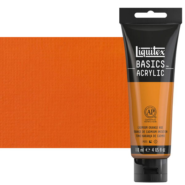 Liquitex Basics 4oz Cadmium Orange Hue - (49433)