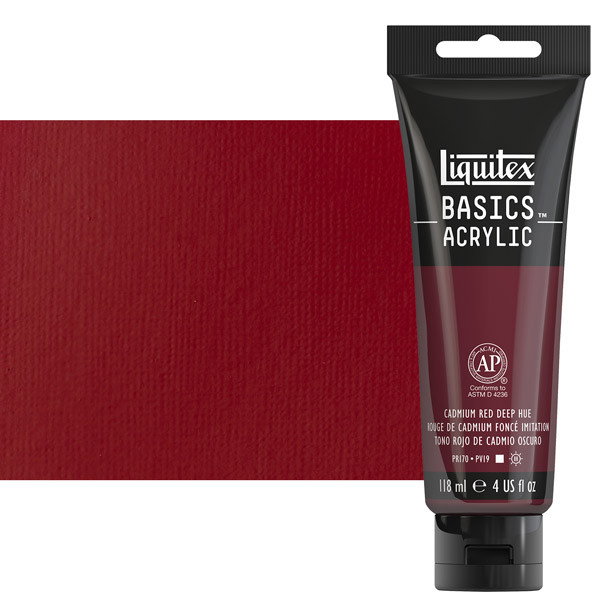 Liquitex Basics 4oz Cadmium Red Deep Hue - (49434)