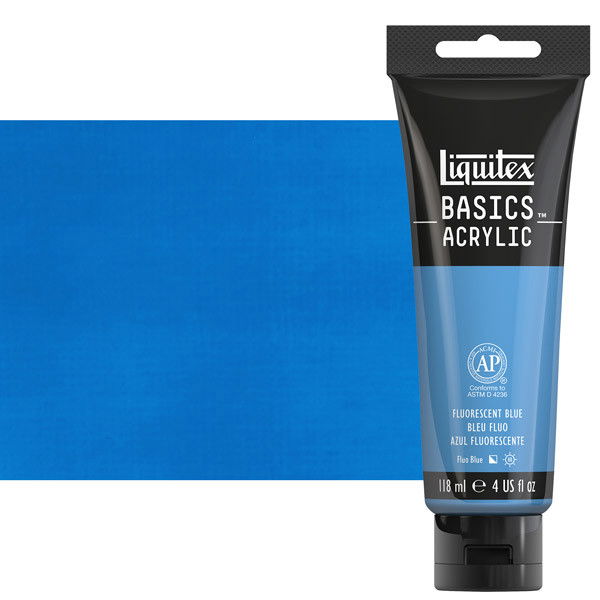 Liquitex Basics 4oz Fluorescent Blue - (200029877)