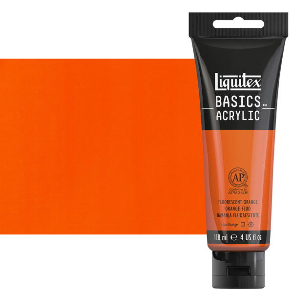 Liquitex Basics 4oz Fluorescent Orange - (200029879)