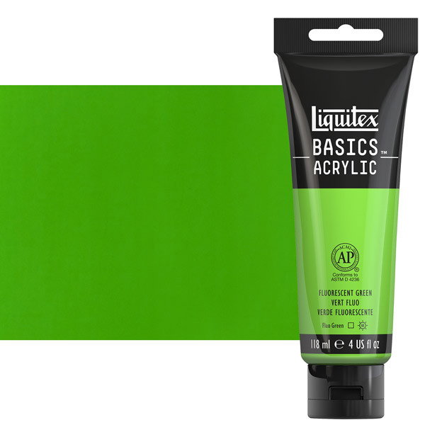 Liquitex Basics 4oz Fluorescent Green - (200029878)