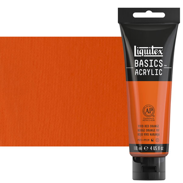 Liquitex Basics 4oz Vivid Red Orange - (200029898)