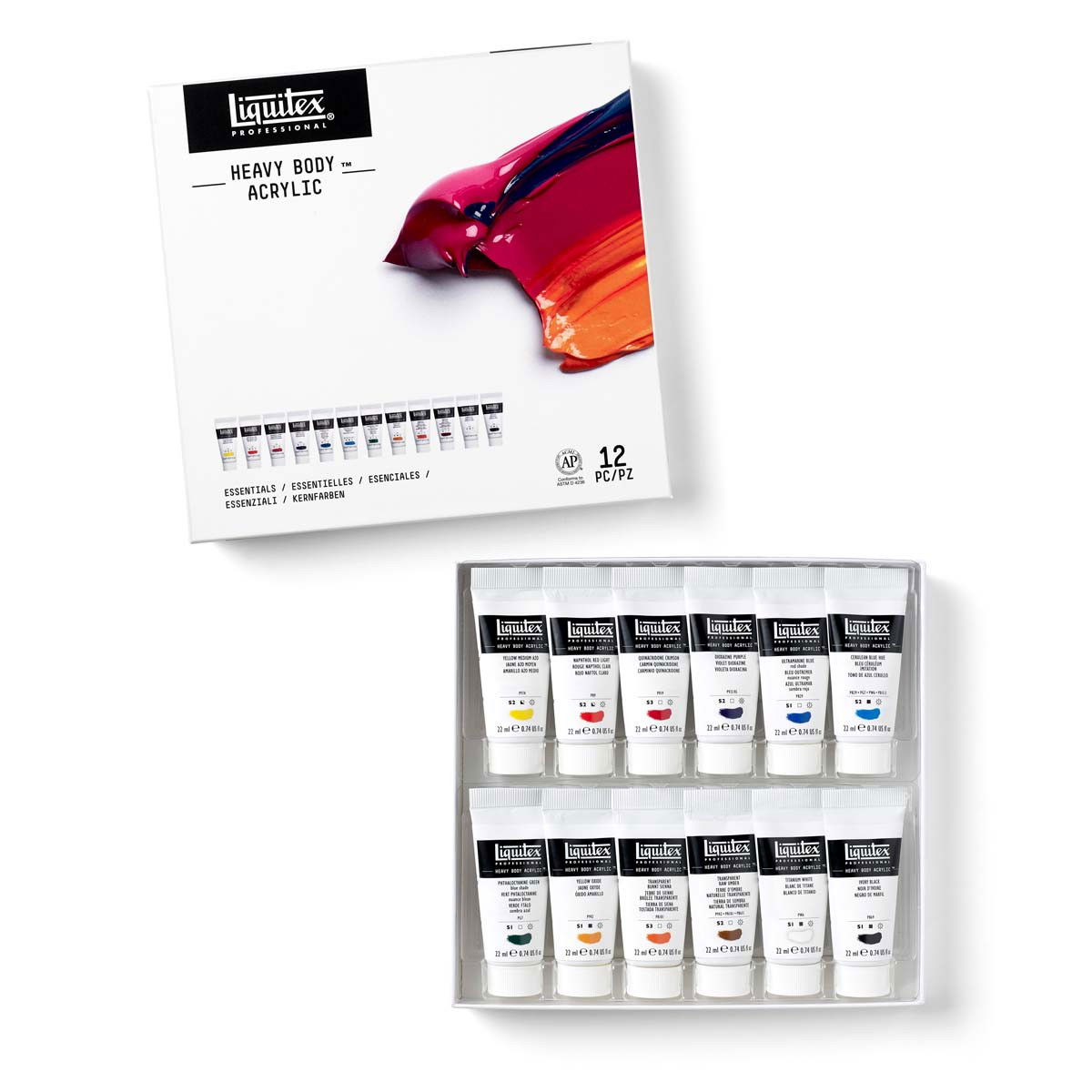 Liquitex Heavy Body Acrylic Essentials 22 ml Tube Set of 12
