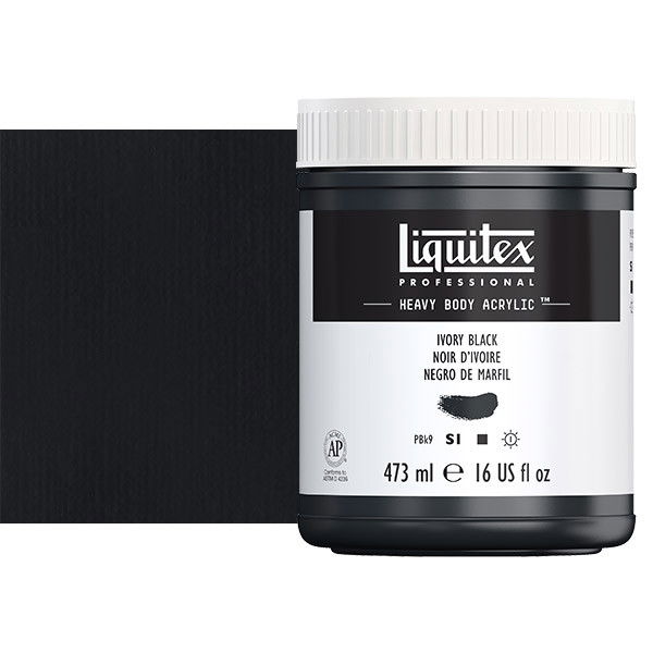 Liquitex Heavy Body 16oz Ivory Black - (69396)