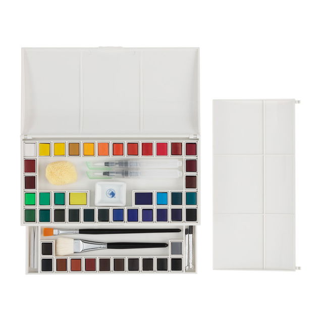 Maries Professional Watercolor 48 Piece Set With Accessories Maries Professional Watercolor 48 Piece Set With Accessories