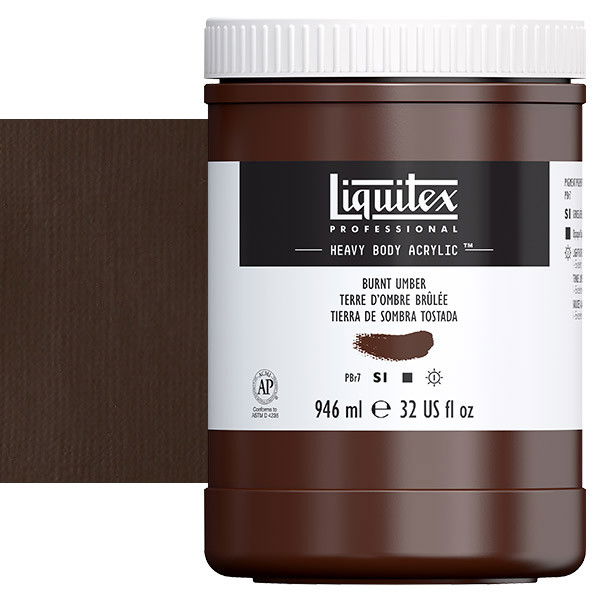 Liquitex Heavy Body 32oz Burnt Umber - (74734)