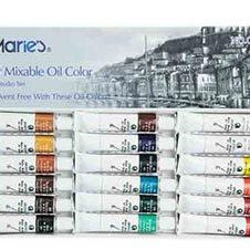 Marie's Water Mixable Oil Color Set of 18 Colors 12 ml Tubes Marie's Water Mixable Oil Color Set of 18 Colors 12 ml Tubes