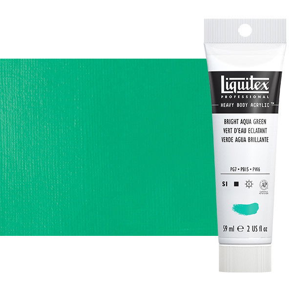 Liquitex Heavy Body Acrylic Bright Aqua Green 2oz Tube - (3800)