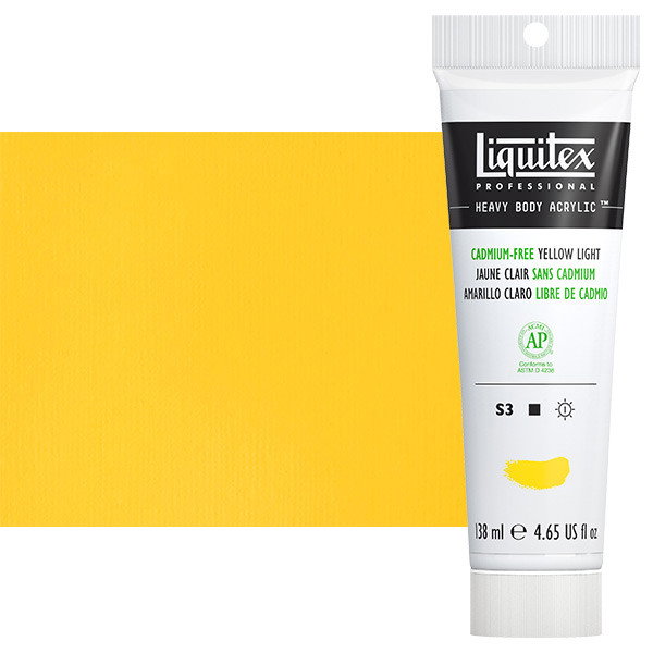 Liquitex Heavy Body Acrylic Cadmium Free Yellow Light 4.65oz Tube - (200028218)