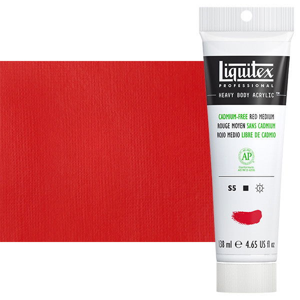 Liquitex Heavy Body Acrylic Cadmium Free Red Medium 4.65oz Tube - (200028221)