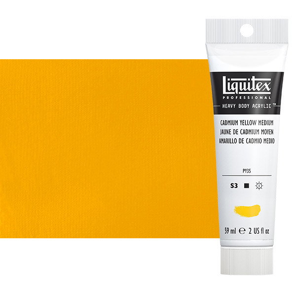 Liquitex Heavy Body Acrylic Cadmium Yellow Medium 2oz Tube - (3828)