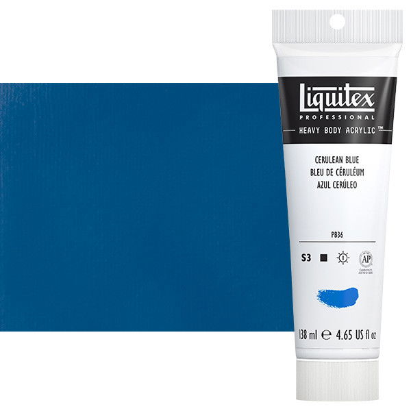 Liquitex Heavy Body Acrylic Cerulean Blue 4.65oz Tube - (3932)