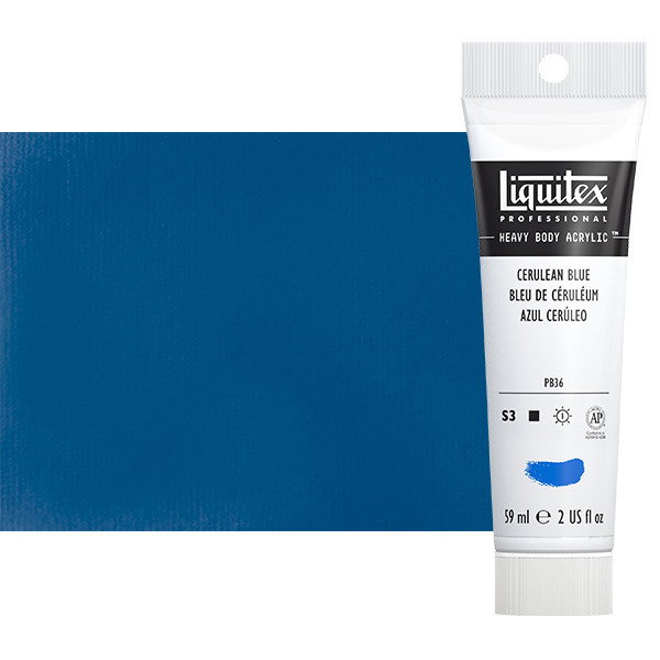 Liquitex Heavy Body Acrylic Cerulean Blue 2oz Tube - (3830)