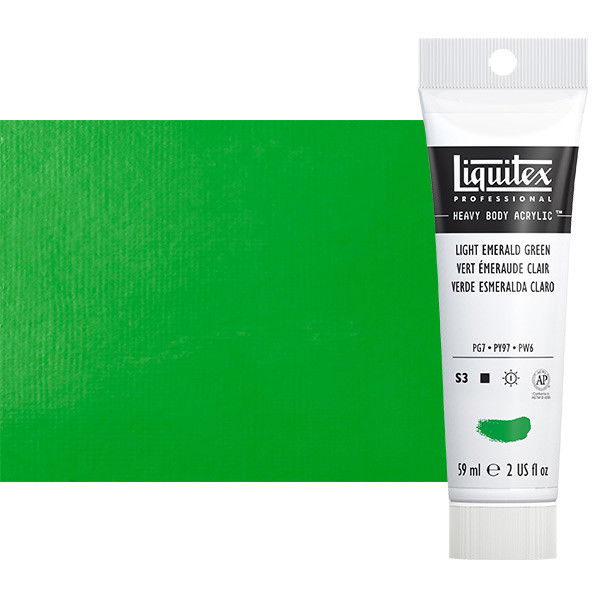 Liquitex Heavy Body Acrylic Light Emerald Green 2oz Tube - (3860)