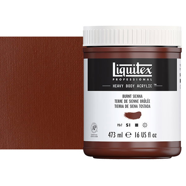 Liquitex Heavy Body Acrylic Paint 16oz Burnt Sienna - (200029948)