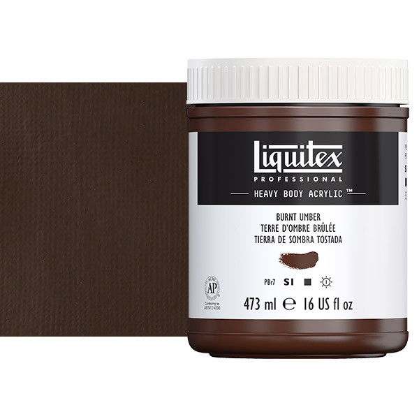 Liquitex Heavy Body Acrylic Paint 16oz Burnt Umber - (200029949)