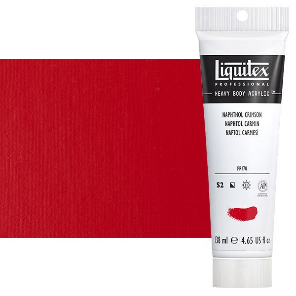 Liquitex Heavy Body Acrylic Napthol Crimson 4.65oz Tube - (3950)