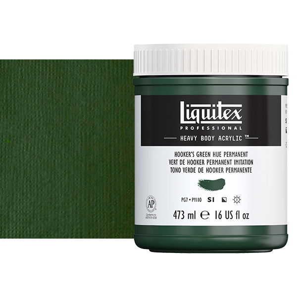 Liquitex Heavy Body Acrylic Paint 16oz Hookers Green Hue Permanent - (200029956)